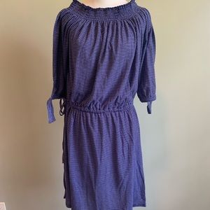 Sonoma Blue White Stripe Dress size XL